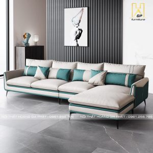 sofa cao cấp phối trắng xanh mã H-cc-18