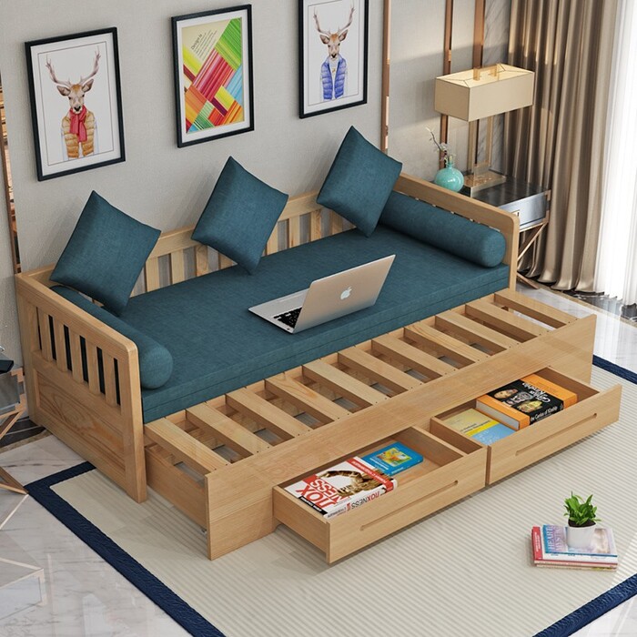 sofa giường gỗ